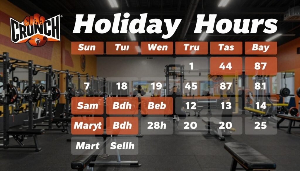 Crunch Fitness holiday hours schedule